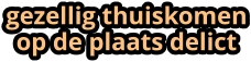 gezellig thuiskomenop de plaats delict